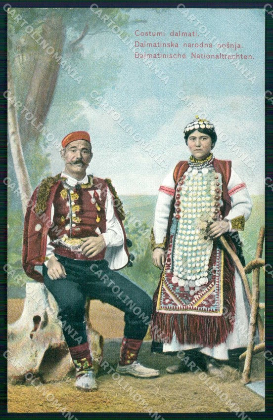 Croazia Croatia Dalmazia Dalmacija Costumi cartolina RT6818 – fronte