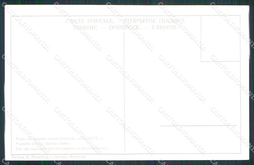 Croazia Croatia Zara Zadar Costumi cartolina RT6820 – retro