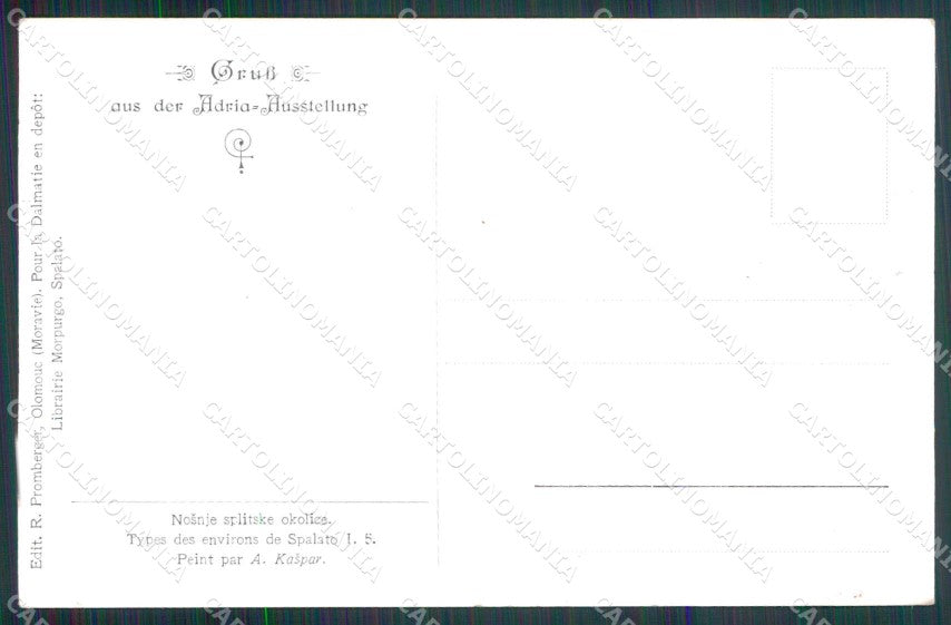 Croazia Croatia Spalato Split Costumi cartolina RT6821 – retro