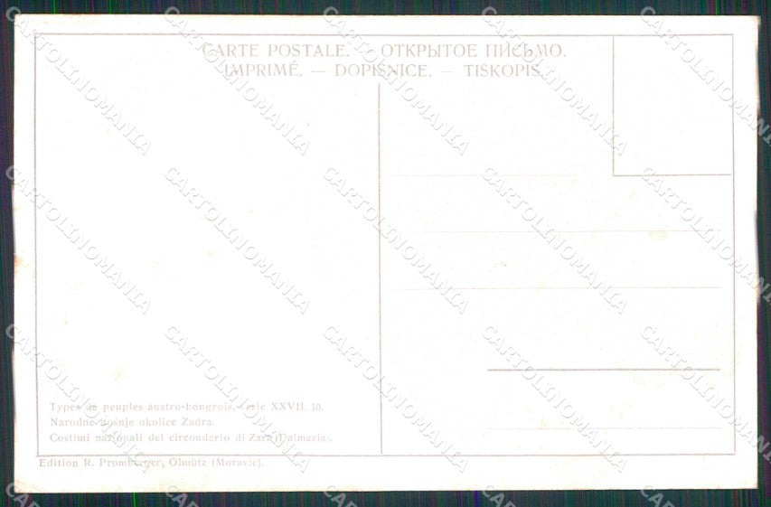 Croazia Croatia Zara Zadar Costumi cartolina RT6822 – retro