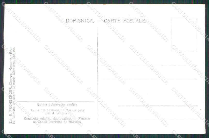 Croazia Croatia Ragusa Dubrovnik Costumi cartolina RT6824 – retro