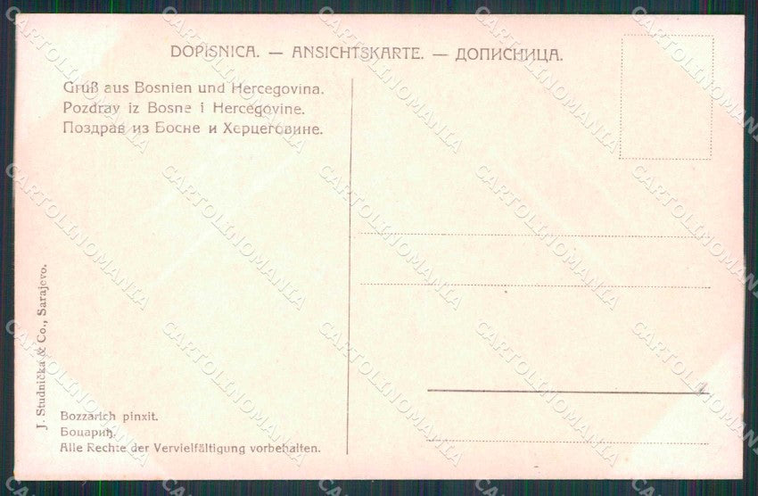 Bosnia Erzegovina Bosna Hercegovina Costumi cartolina RT6827 – retro
