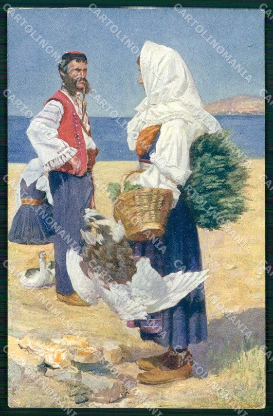 Croazia Croatia Dalmazia Dalmacija Costumi cartolina RT6831 – fronte