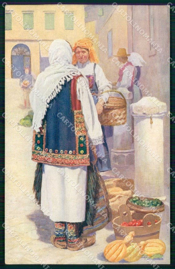 Croazia Croatia Dalmazia Dalmacija Costumi cartolina RT6832 – fronte