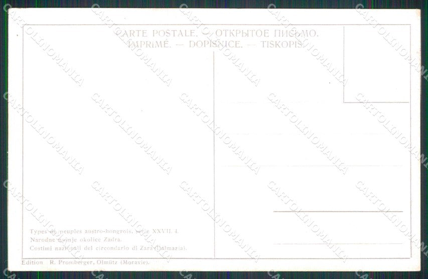 Croazia Croatia Zara Zadar Costumi cartolina RT6833 – retro
