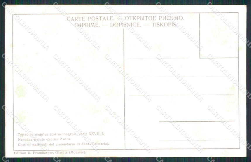 Croazia Croatia Zara Zadar Costumi cartolina RT6834 – retro