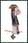 Croazia Croatia Ragazza della Dalmazia Costumi cartolina RT6836 – fronte