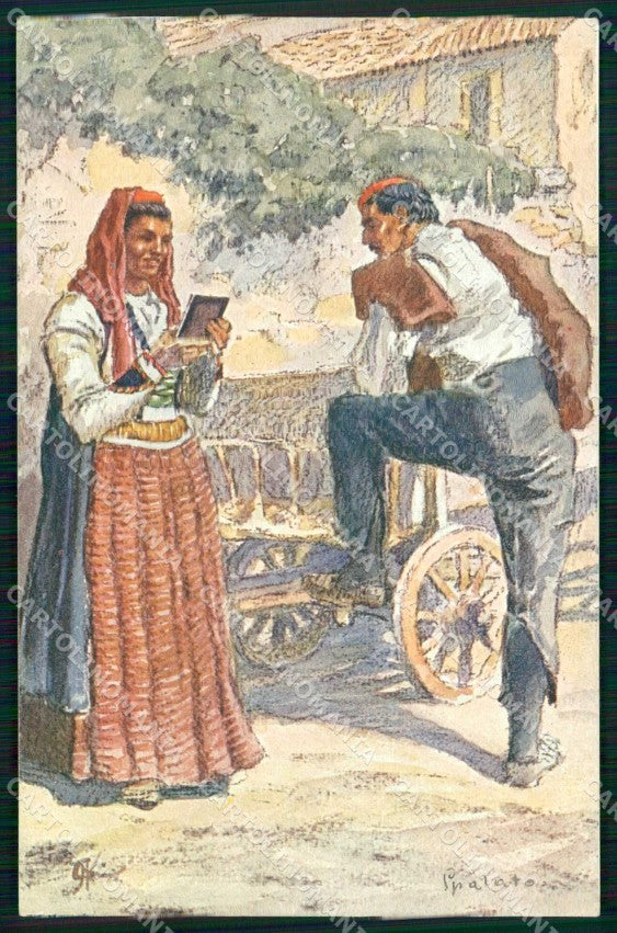 Croazia Croatia Spalato Split Costumi cartolina RT6839 – fronte