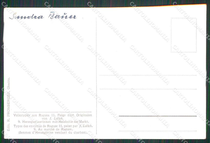 Croazia Croatia Ragusa Dubrovnik Costumi cartolina RT6842 – retro