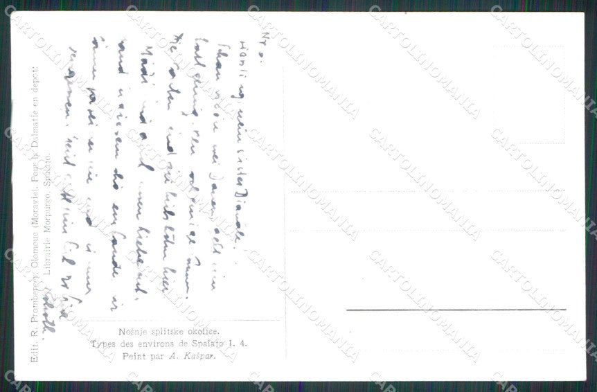 Croazia Croatia Spalato Split Costumi cartolina RT6843 – retro