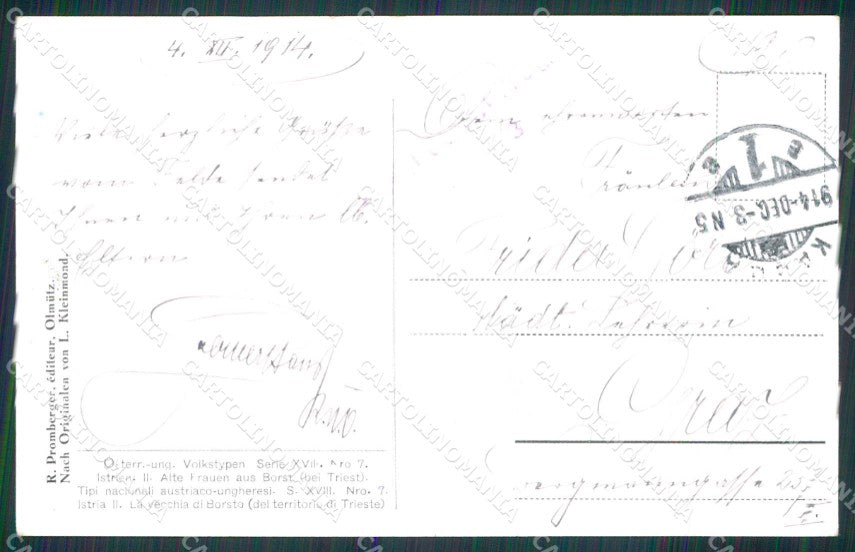 Croazia Croatia Spalato Split Costumi cartolina RT6844 – retro