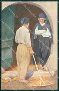 Croazia Croatia Veglia krk Costumi cartolina RT6847 – fronte