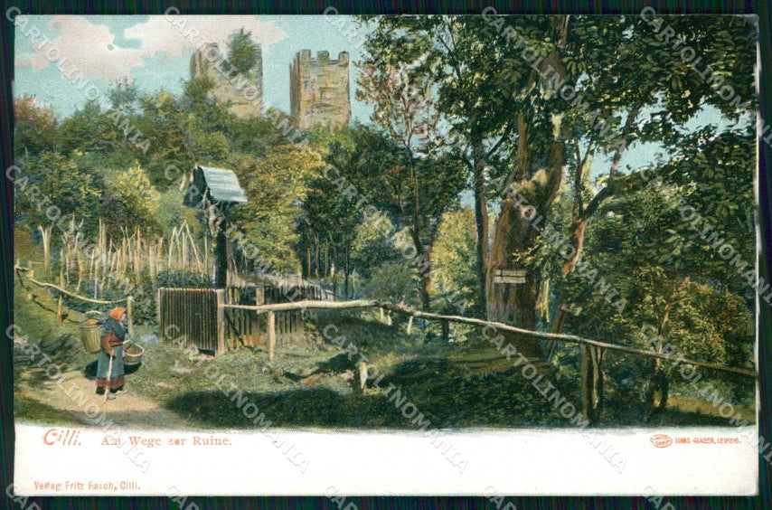 Slovenia Slovenija Cilli Celje Castello Rovine cartolina RT6866 – fronte