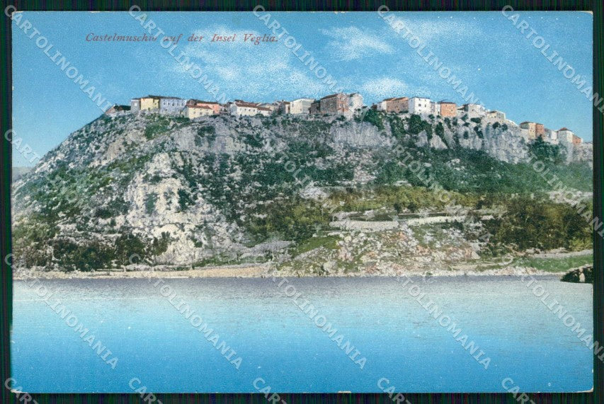 Croazia Croatia Veglia Krk Castelmuschio cartolina RT6870 – fronte