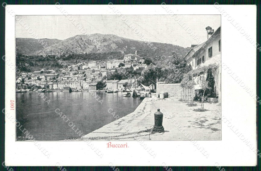 Croazia Croatia Buccari Bakar Molo Barche cartolina RT6873 – fronte
