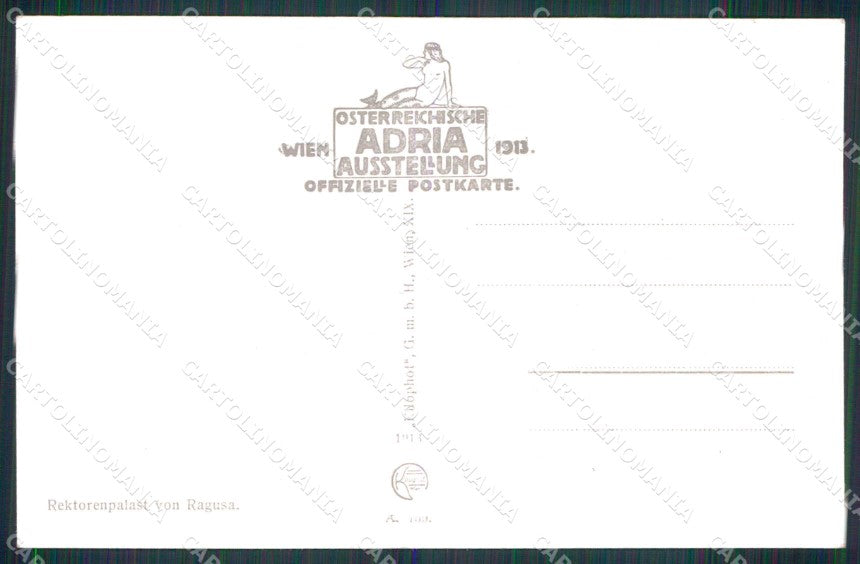 Croazia Croatia Ragusa Dubrovnik Palazzo dei Rettori cartolina RT6879 – retro