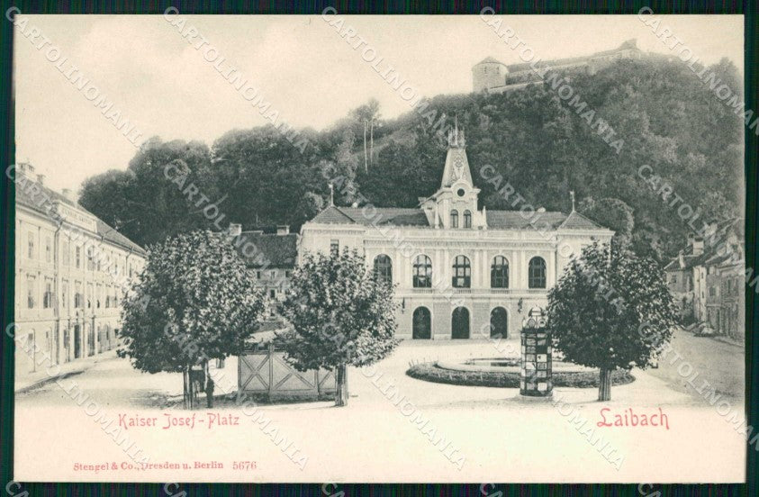 Slovenia Slovenija Lubiana Laibach Piazza Stengel 5676 cartolina RT6886 – fronte