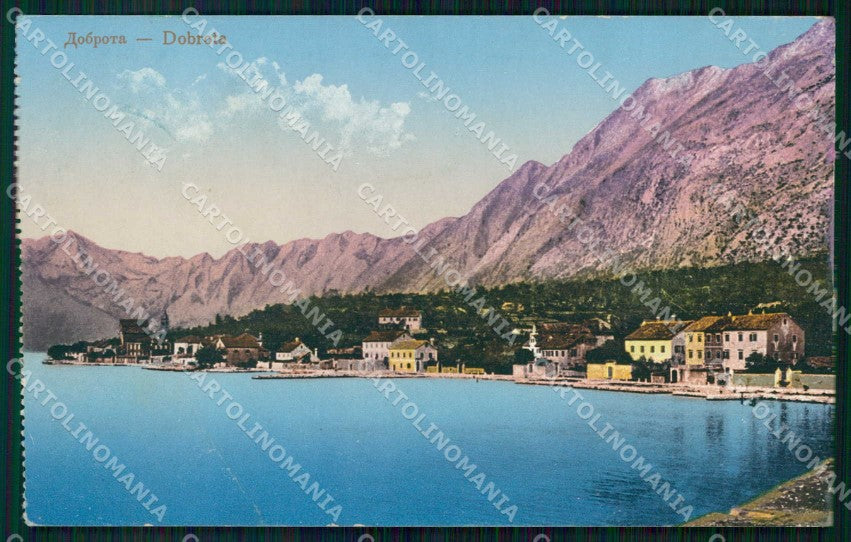 Montenegro Crna Gora Cattaro Dobrota Kotor Veduta dal Mare cartolina RT6903 – fronte