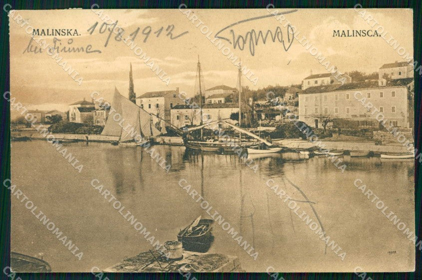 Croazia Croatia Malinsca Malinska Barche ABRASA cartolina RT6904 – fronte