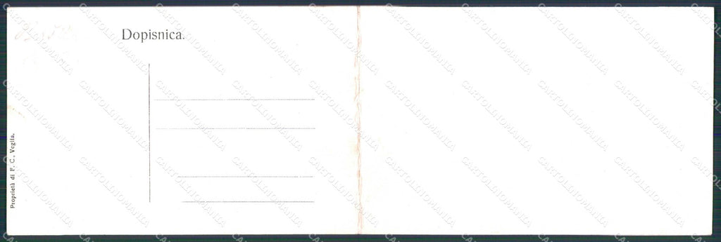 Croazia Croatia Bescanuova Baska Molo con Barche Doppia cartolina RT6913 – retro