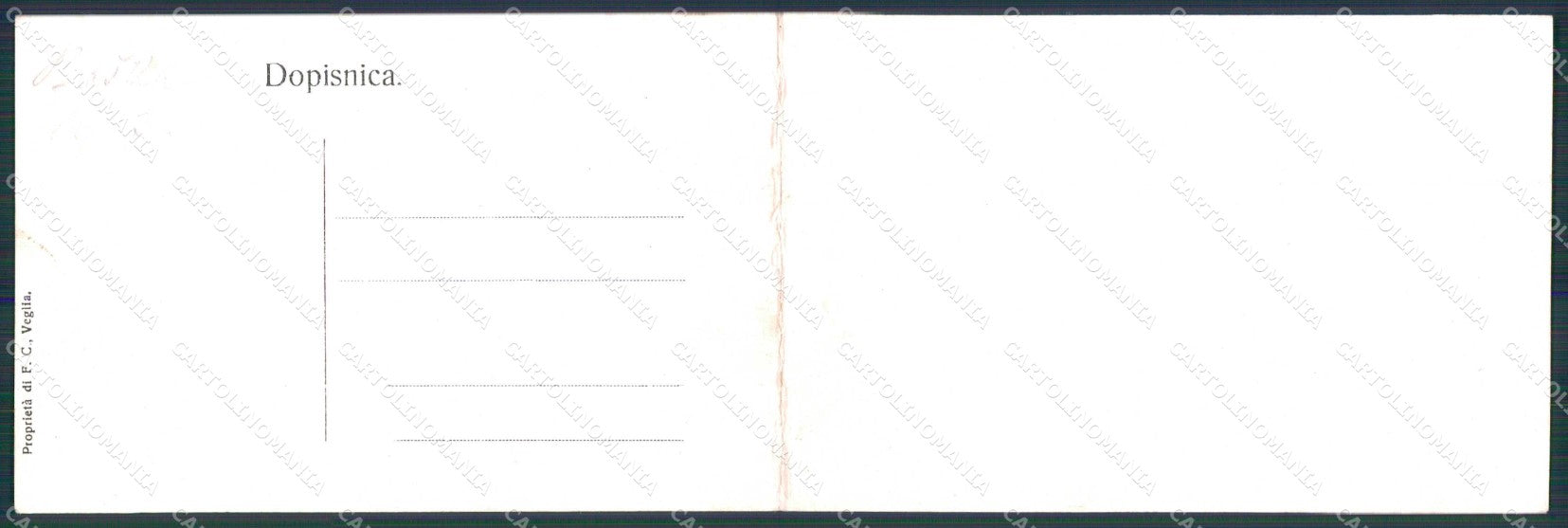 Croazia Croatia Bescanuova Baska Molo con Barche Doppia cartolina RT6913 – retro