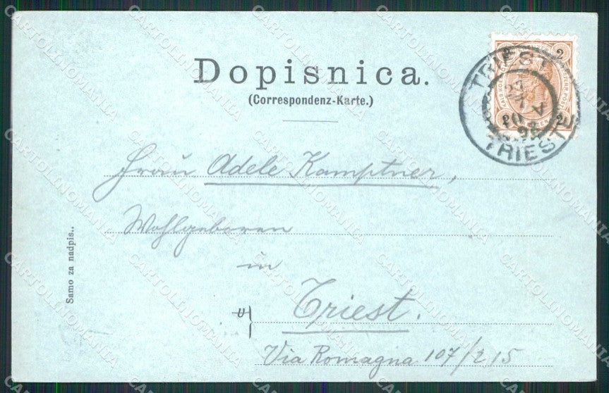 Slovenia Slovenija Postumia Postojna Saluti da Chiaro di Luna cartolina RT6920 – retro