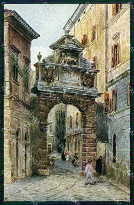 Croazia Croatia Rovigno Rovinj Arco di Balbi cartolina RT6945 – fronte