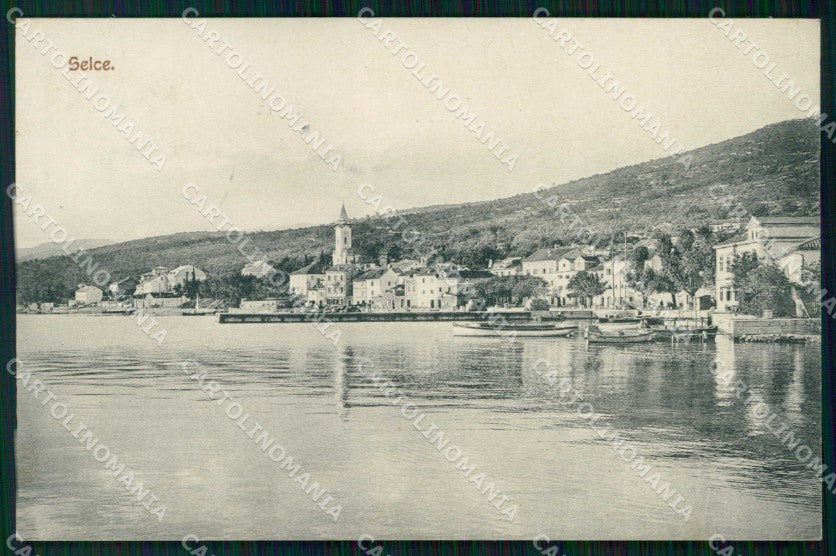 Croazia Croatia Selce Veduta dal Mare Barche cartolina RT6951 – fronte