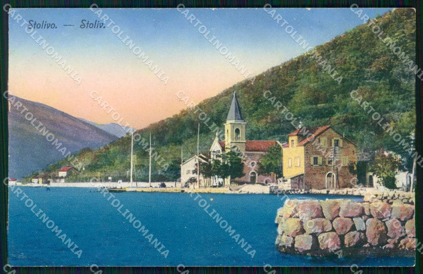 Montenegro Crna Gora Stolivo Donji Stoliv Veduta dal Mare cartolina RT6953 – fronte