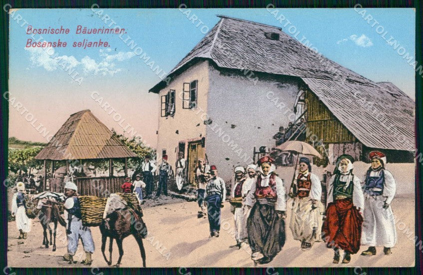 Bosnia Erzegovina Bosna Hercegovina Sarajevo Contadine ABRASA cartolina RT6958 – fronte