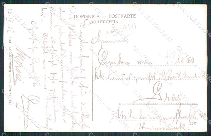 Bosnia Erzegovina Bosna Hercegovina Sarajevo Contadine ABRASA cartolina RT6958 – retro