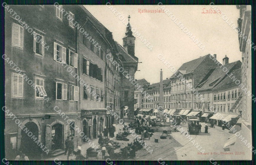 Slovenia Slovenija Lubiana Laibach Municipio Tram Stengel 22201 cartolina RT6975 – fronte