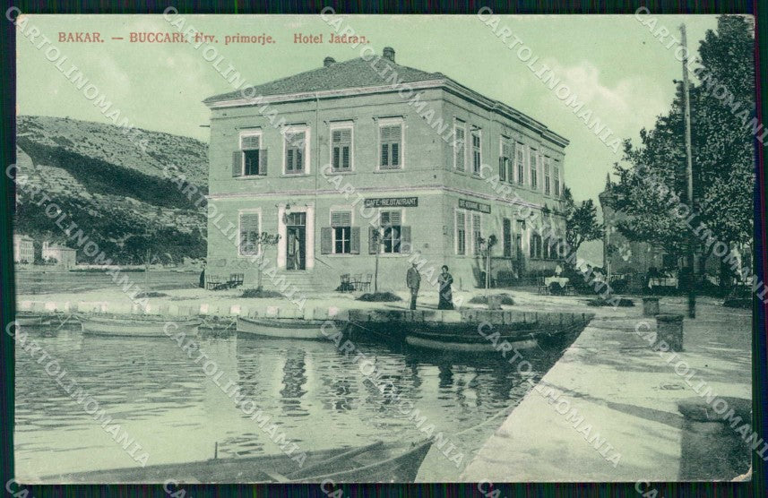 Croazia Croatia Buccari Bakar Hotel Jadran Barche cartolina RT6977 – fronte