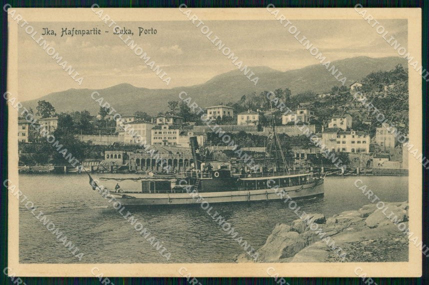 Croazia Croatia Luka Porto Piroscafo cartolina RT6987 – fronte