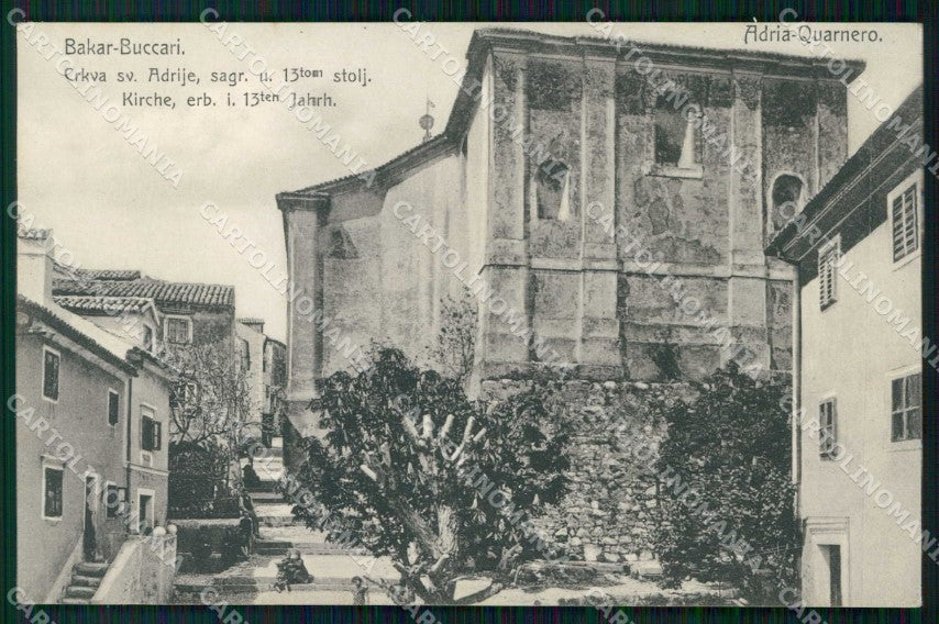 Croazia Croatia Buccari Bakar Chiesa cartolina RT6999 – fronte