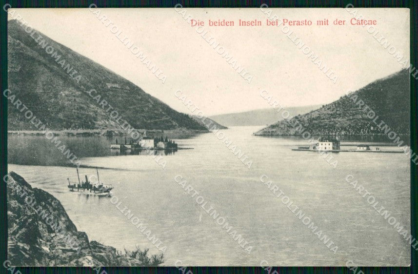 Croazia Croatia Dalmazia Dalmacija Perasto Perast Piroscafo cartolina RT7002 – fronte