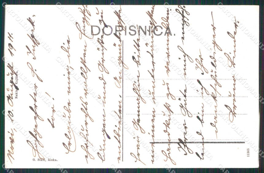 Croazia Croatia Novi Novi Vinodolski Porto Piroscafo Barche cartolina RT7021 – retro