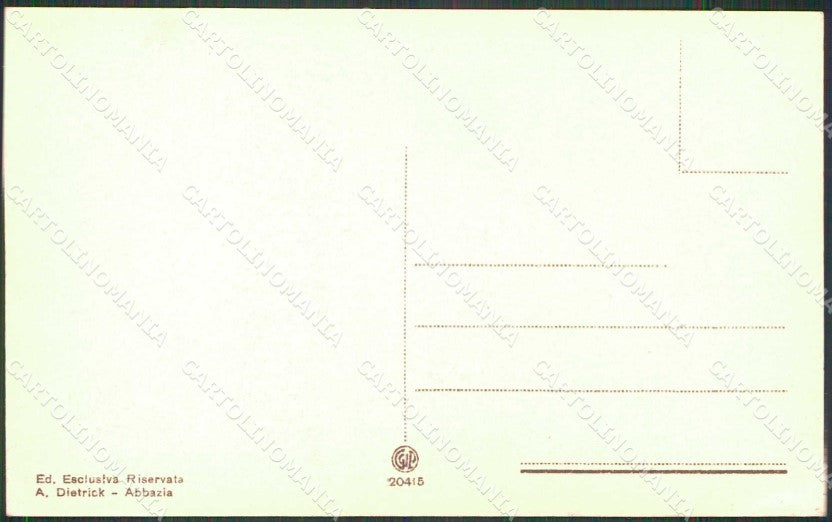 Croazia Croatia Abbazia Volosca Volosko Municipio cartolina RT7022 – retro