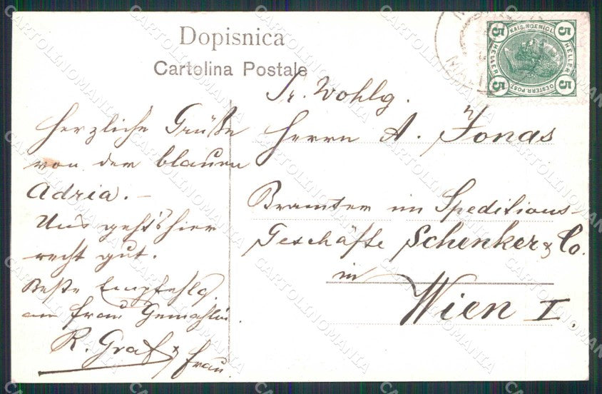 Croazia Croatia Malinsca Malinska Bogovic Veduta dal Mare cartolina RT7026 – retro