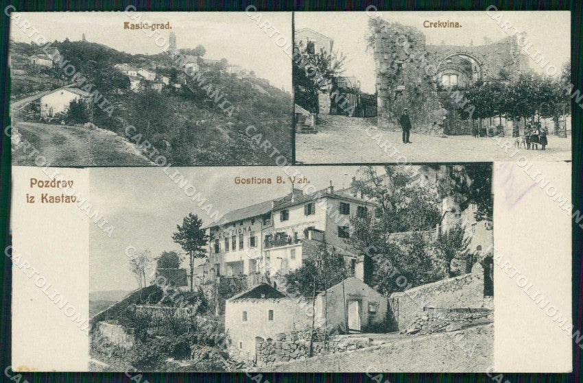Croazia Croatia Castua Kastav Saluti da cartolina RT7035 – fronte