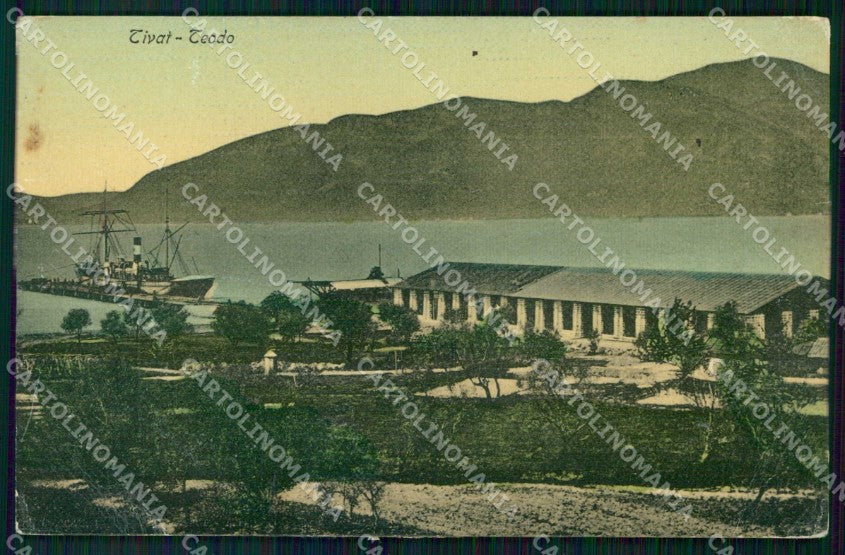 Montenegro Crna Gora Teodo Tivat Piroscafo cartolina RT7043 – fronte