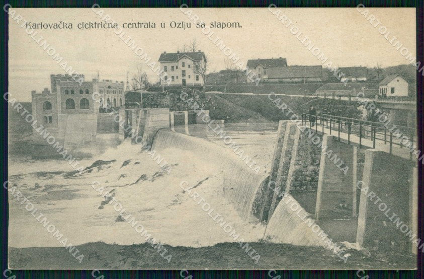 Croazia Croatia Carlovizza Karlovac Centrale Elettrica cartolina RT7044 – fronte