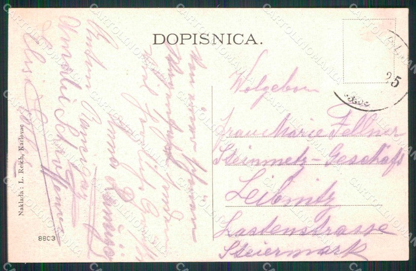 Croazia Croatia Carlovizza Karlovac Centrale Elettrica cartolina RT7044 – retro