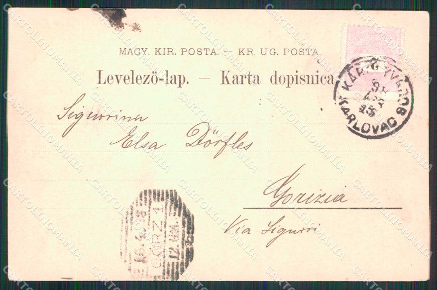 Croazia Croatia Carlovizza Karlovac Saluti da Ristorante cartolina RT7047 – retro