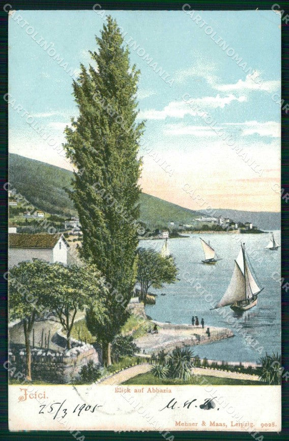 Croazia Croatia Abbazia Icici Opatija Barche cartolina RT7066 – fronte