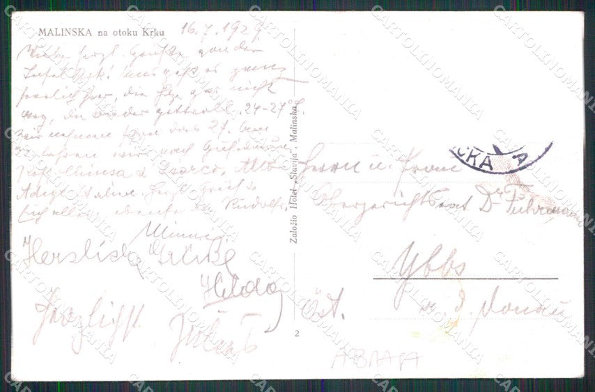 Croazia Croatia Malinsca Malinska Molo ABRASA cartolina RT7078 – retro