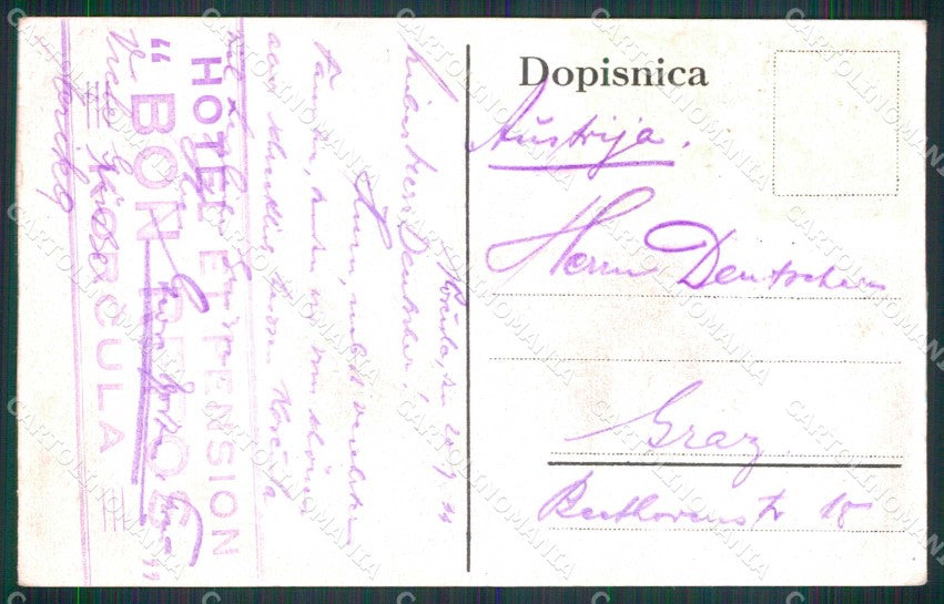 Croazia Croatia Curzola Korcula Veduta Generale cartolina RT7079 – retro