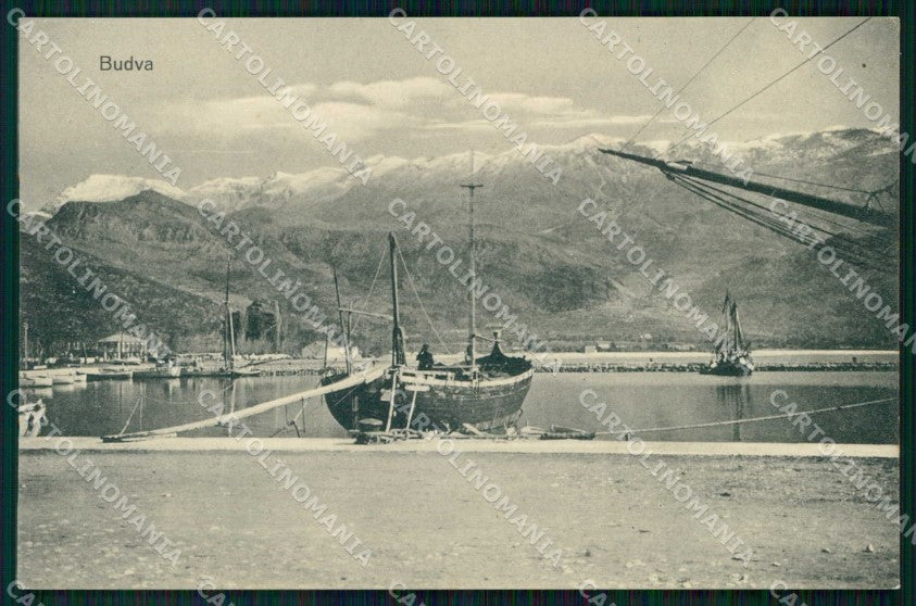 Montenegro Crna Gora Budua Budva Barche cartolina RT7081 – fronte