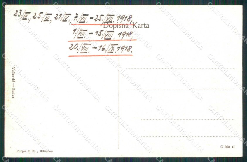 Montenegro Crna Gora Budua Budva Barche cartolina RT7081 – retro