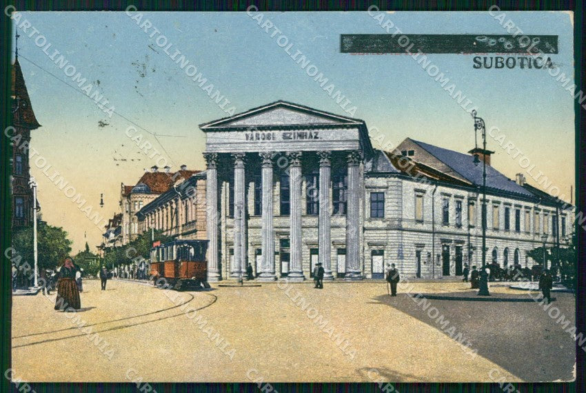 Serbia Republika Srbija Subotizza Subotica Colonne Tram cartolina RT7092 – fronte